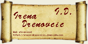 Irena Drenovčić vizit kartica
